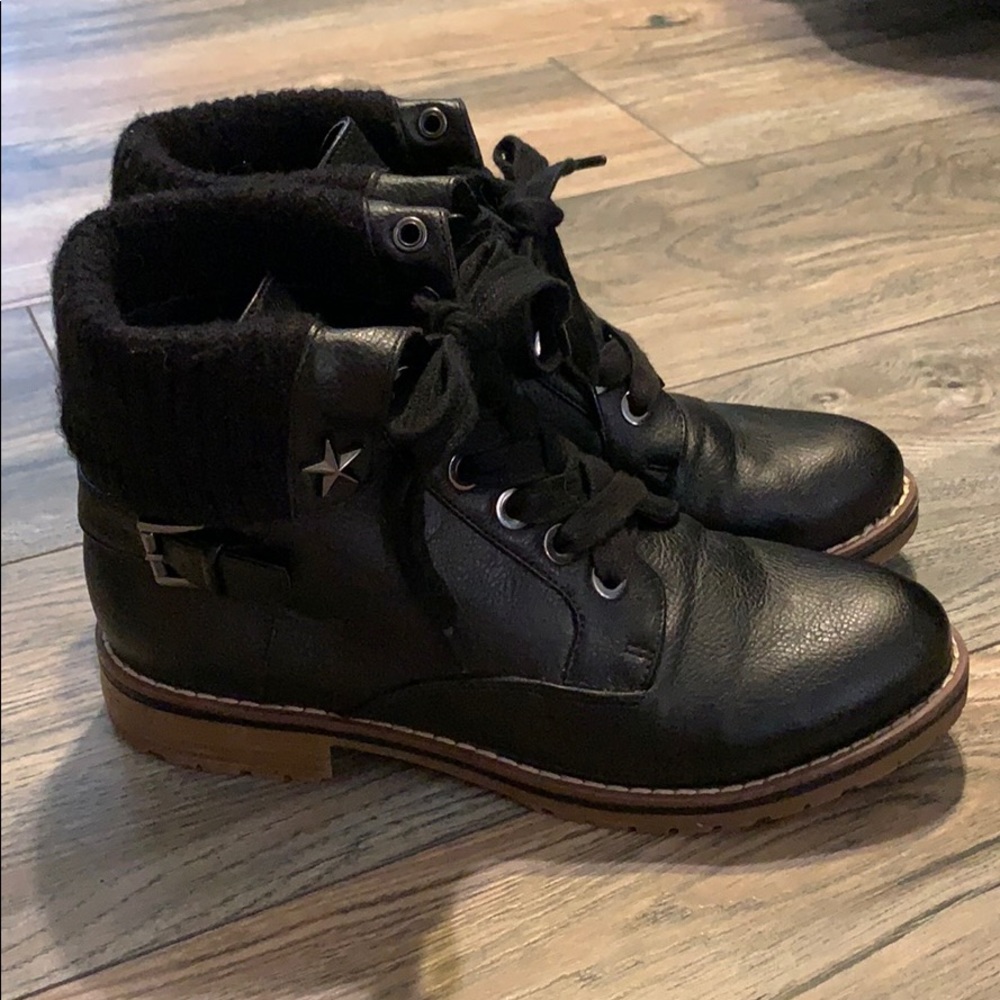 Black ankle boots